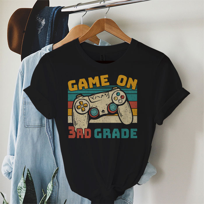 Cute Back To School Outfits Game On 3rd Grade Funny T-Shirt