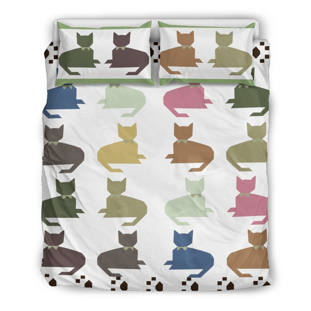 Cute Cat 3D Customized Duvet Cover Bedding Set
