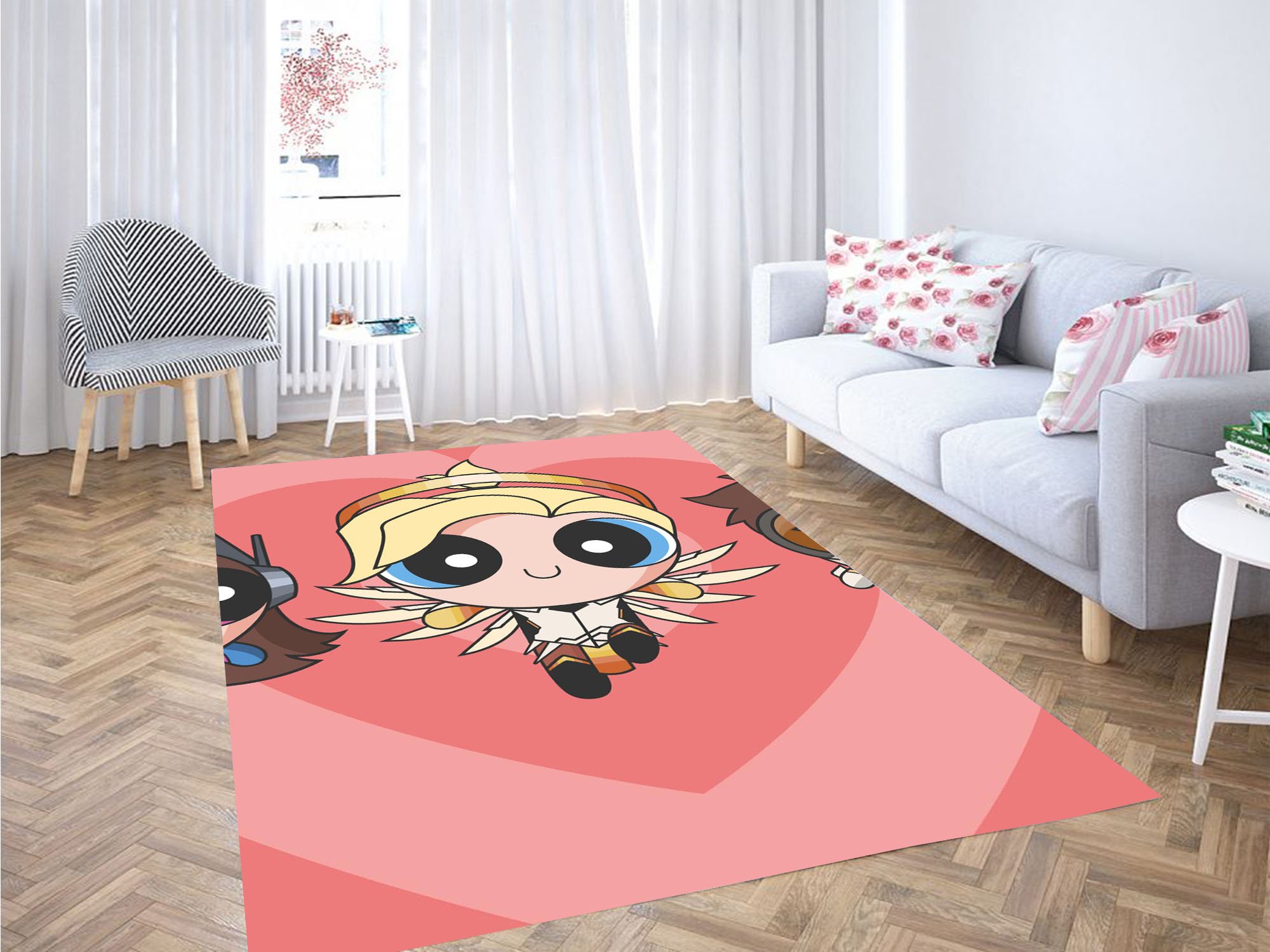 Cute Character The Powepuff Girls Carpet Rectangle Rug