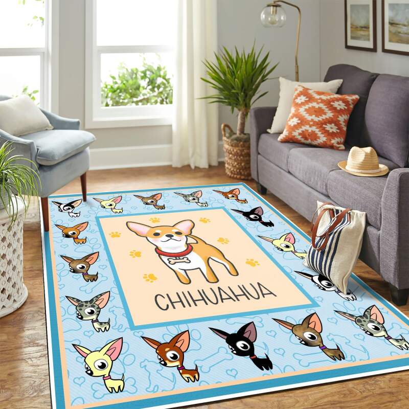 Cute Chihuahua Mk Carpet Area Rectangle Rug