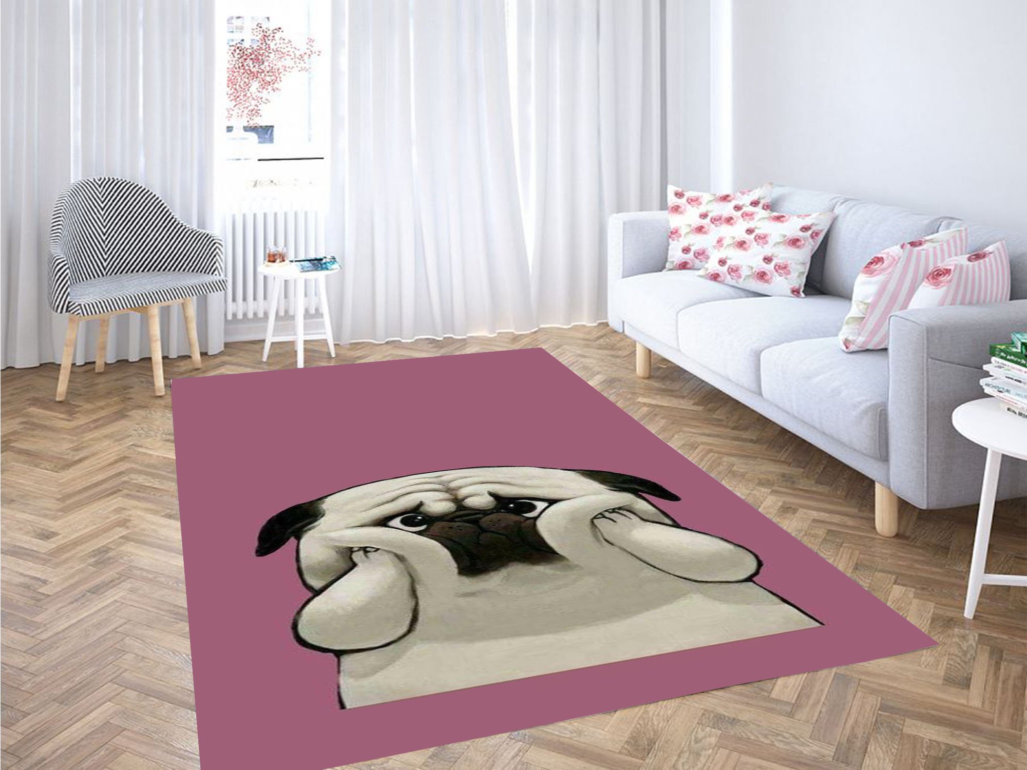 Cute Dog Wallpaper Carpet Rectangle Rug