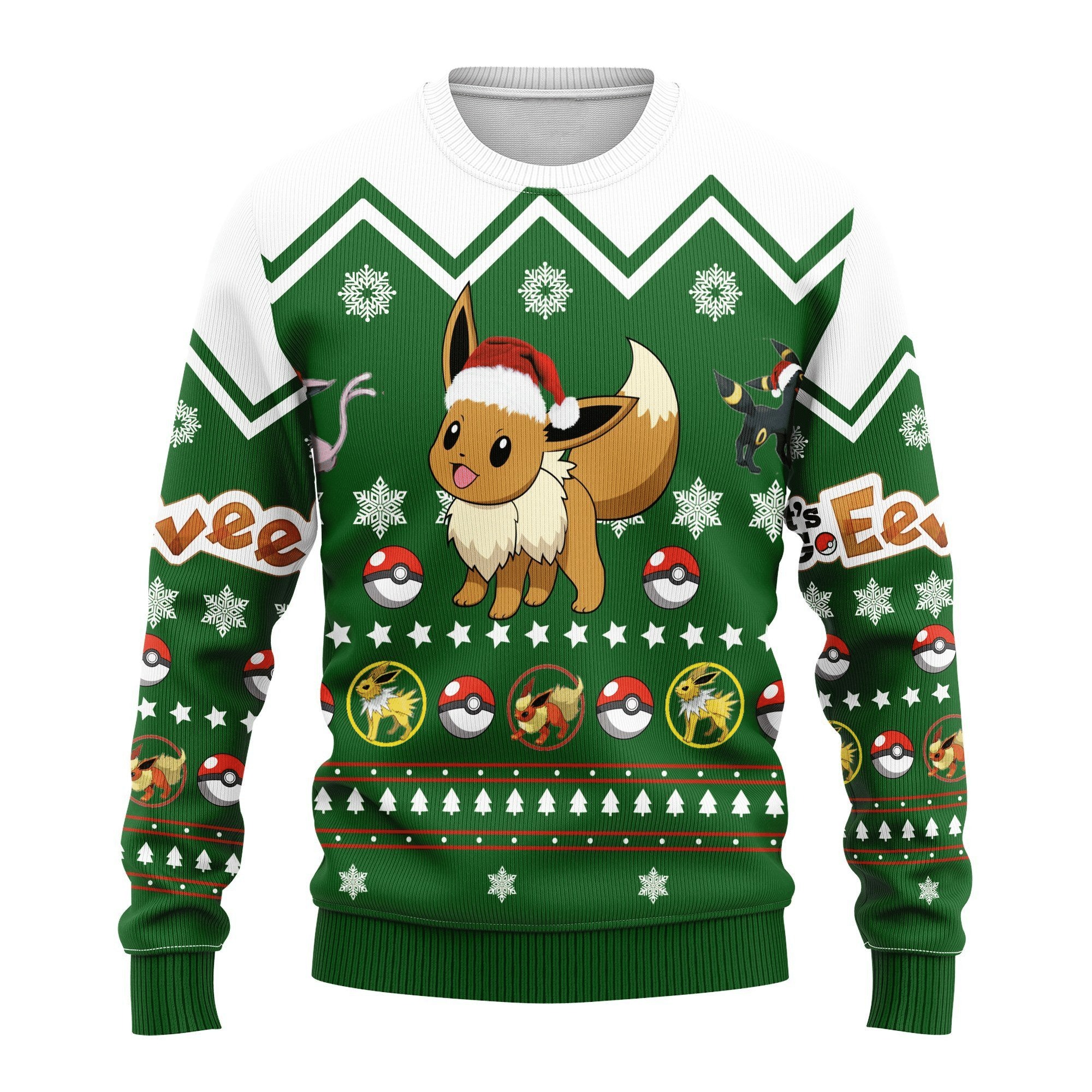 Cute Eevee Anime Pokemon Christmas Sweater