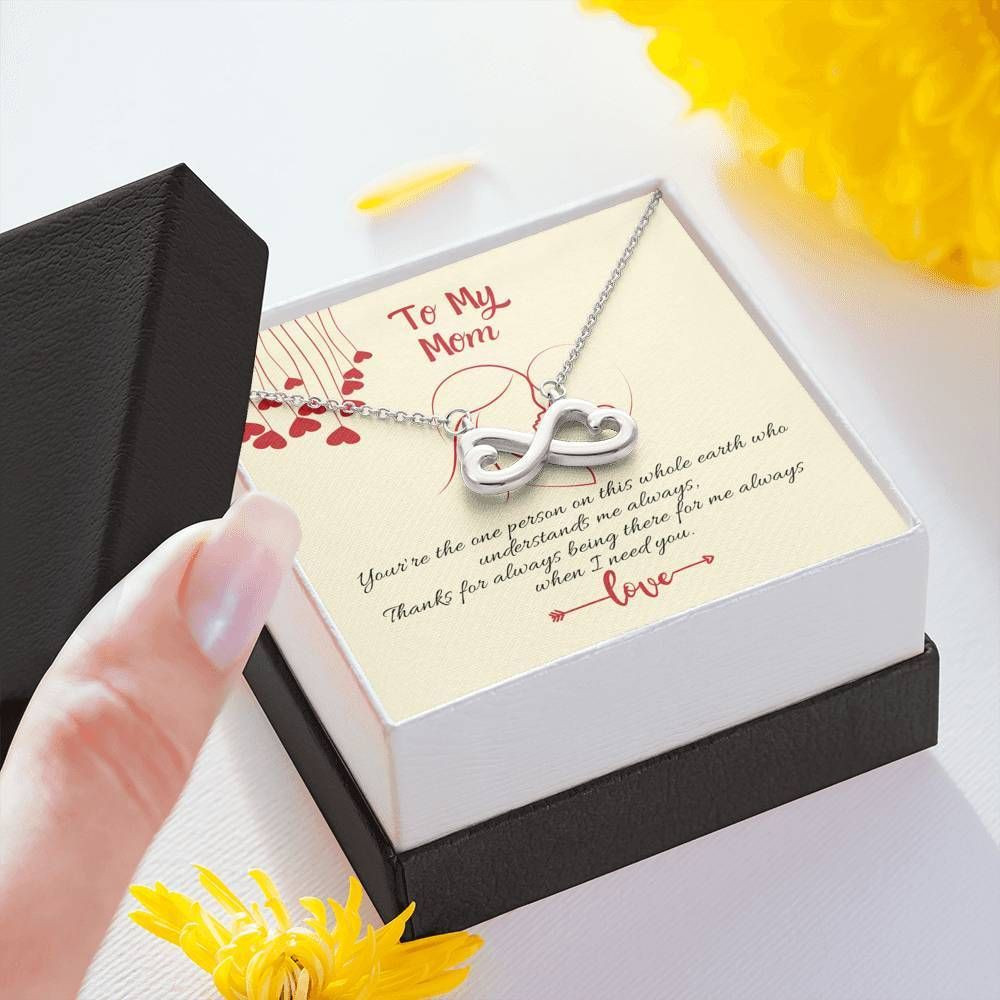 Cute Gift For Mom Infinity Heart Necklace I Need You