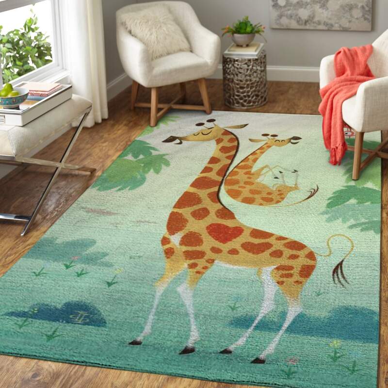 Cute Giraffes Area Limited Edition Rectangle Rug