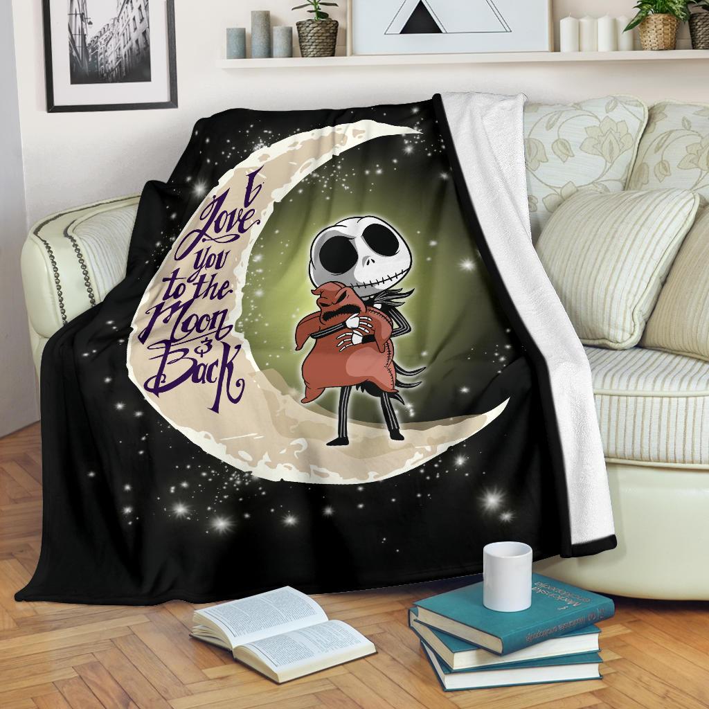 Cute Jack Skellington Sherpa Blanket Cozy Blanket Fleece Blanket