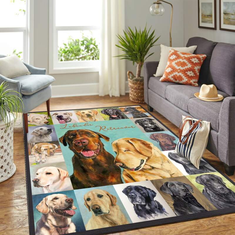 Cute Labrador Retriever Mk Carpet Area Rectangle Rug