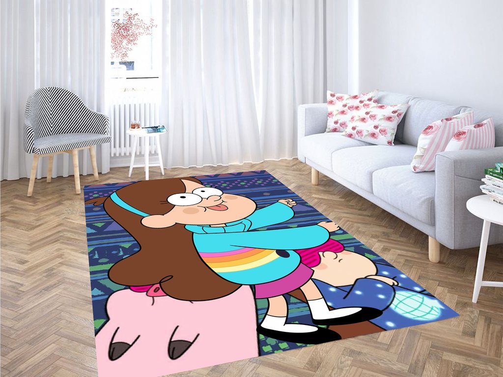 Cute Mabel Gravity Falls Living Room Modern Carpet Rectangle Rug