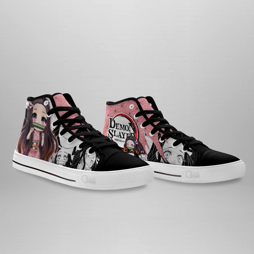 Cute Nezuko High Top Shoes Custom Anime Demon Slayer Sneakers