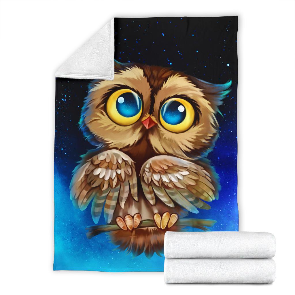 Cute Owl Sherpa Blanket Cozy Blanket Fleece Blanket