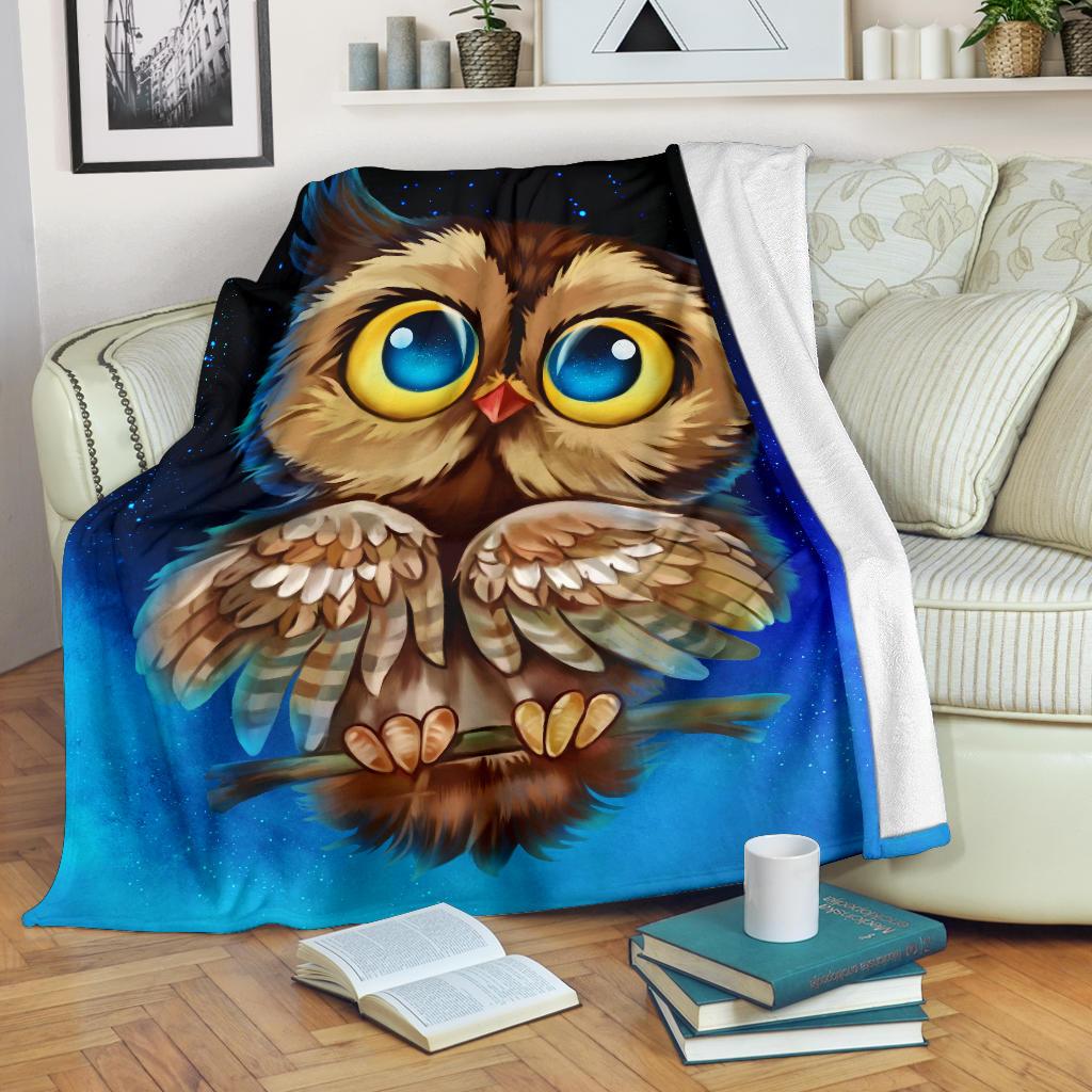 Cute Owl Sherpa Blanket Cozy Blanket Fleece Blanket