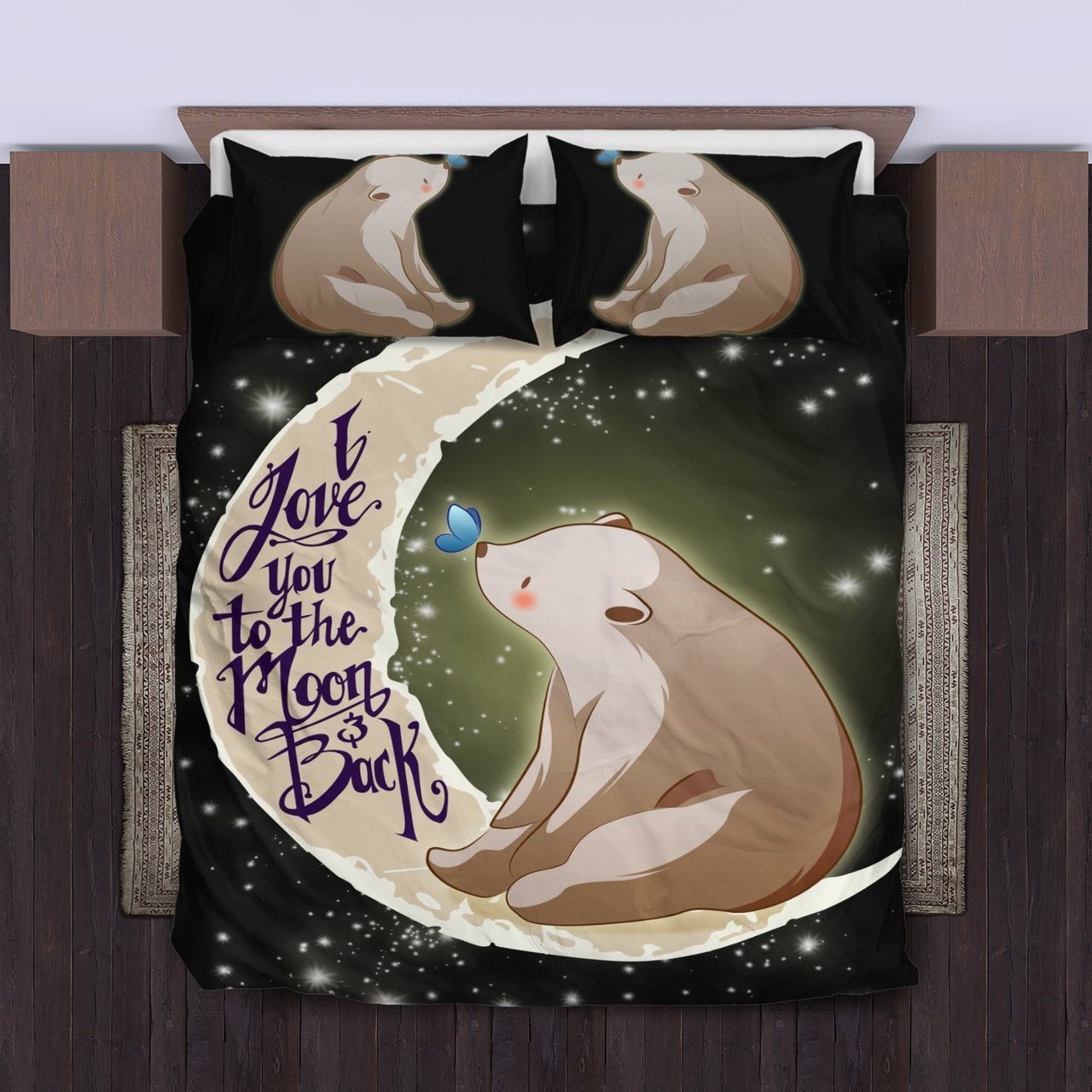 Cute Polar Bear Duvet Cover Bedding Set
