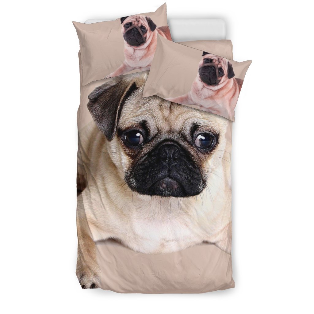 Cute Pug 3D Customized Duvet Cover Bedding Set
