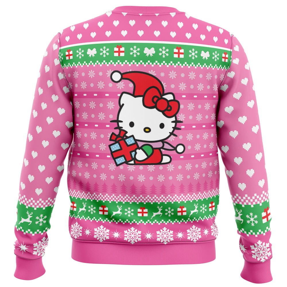 Cute Xmas Face Hello Kitty Christmas Sweater
