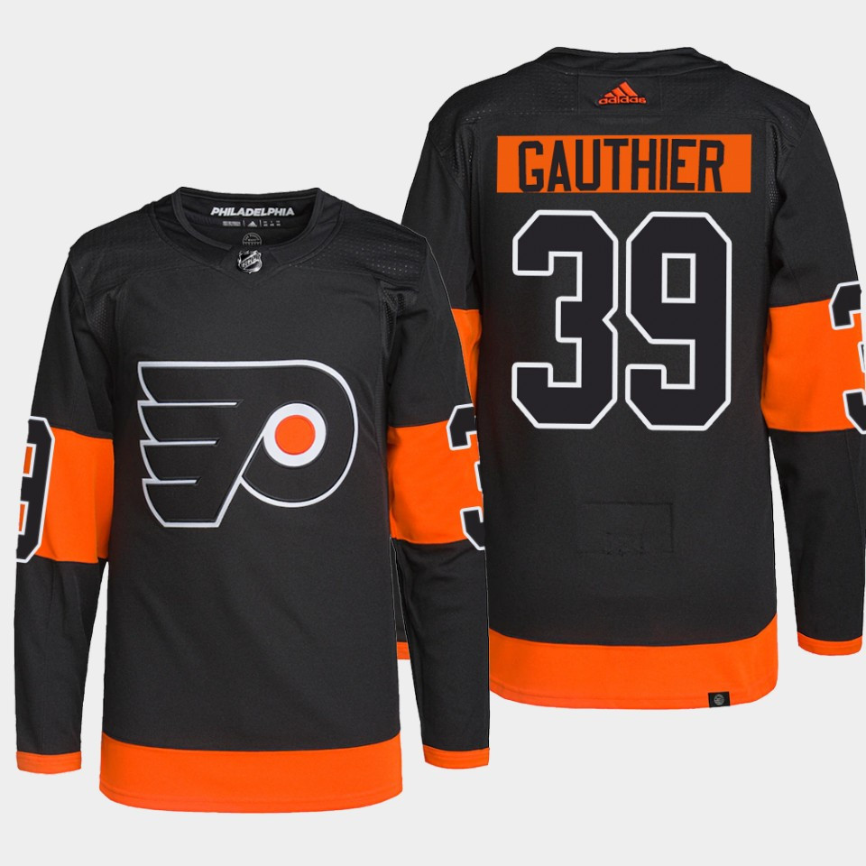 Cutter Gauthier 39 Philadelphia Flyers Black Stitched Jersey Primegreen Alternate