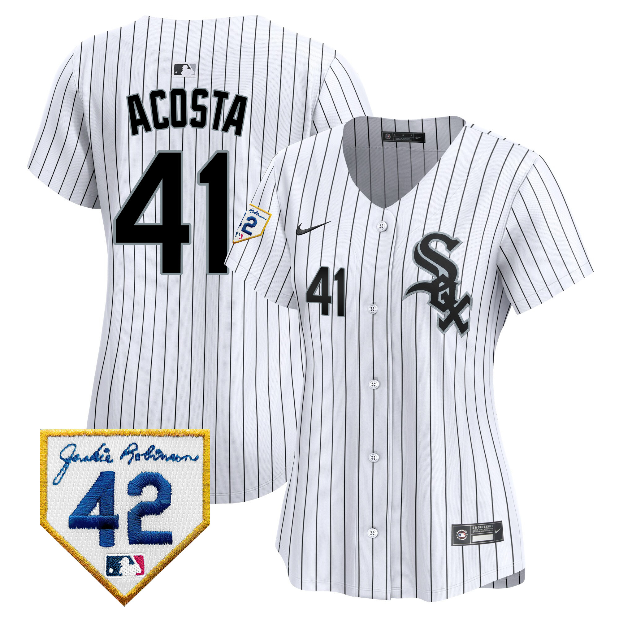 Cy Acosta Women's Chicago White Sox 2024 Jackie Robinson Patch Vapor Premier Limited Jersey - All Stitched