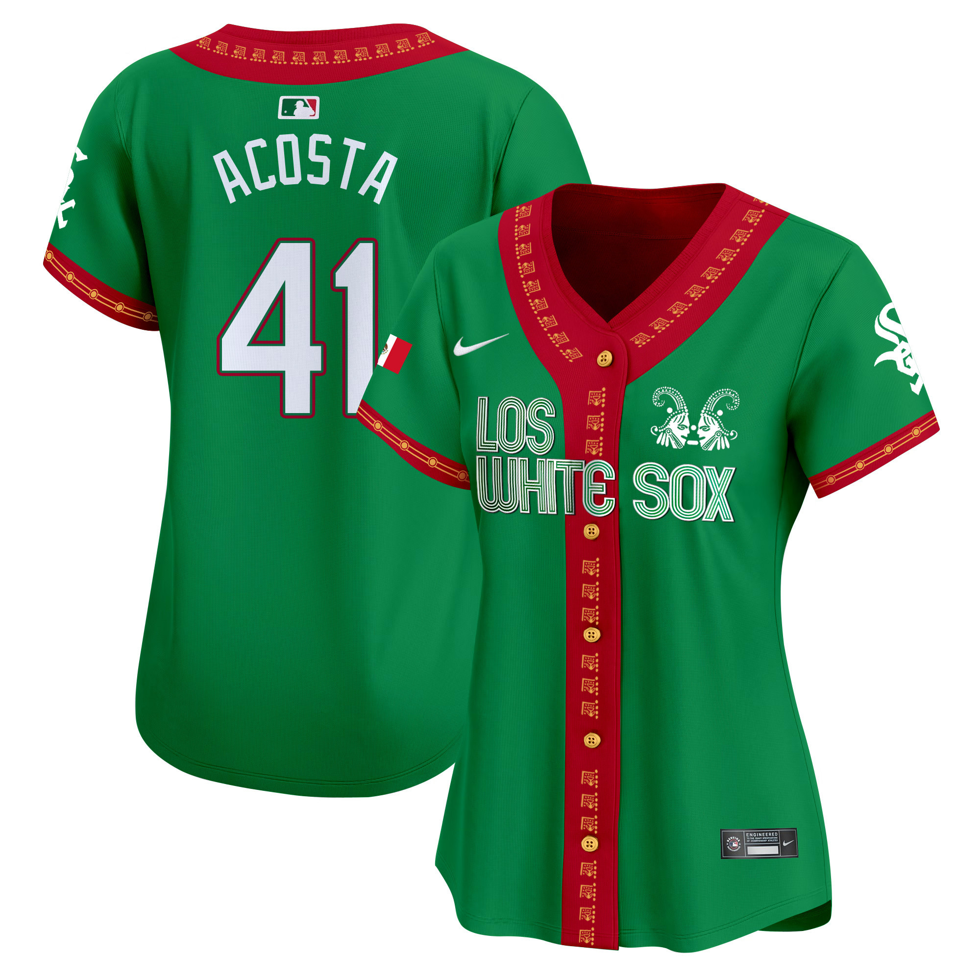 Cy Acosta Women's Chicago White Sox Mexico Vapor Premier Limited Green Jersey - All Stitched