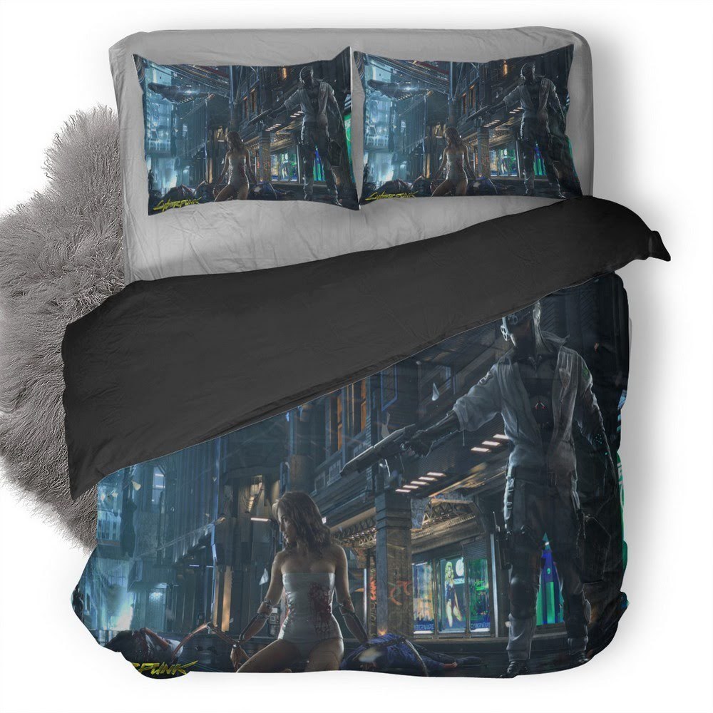 Cyberpunk 2077 16 3D Customized Duvet Cover Bedding Set