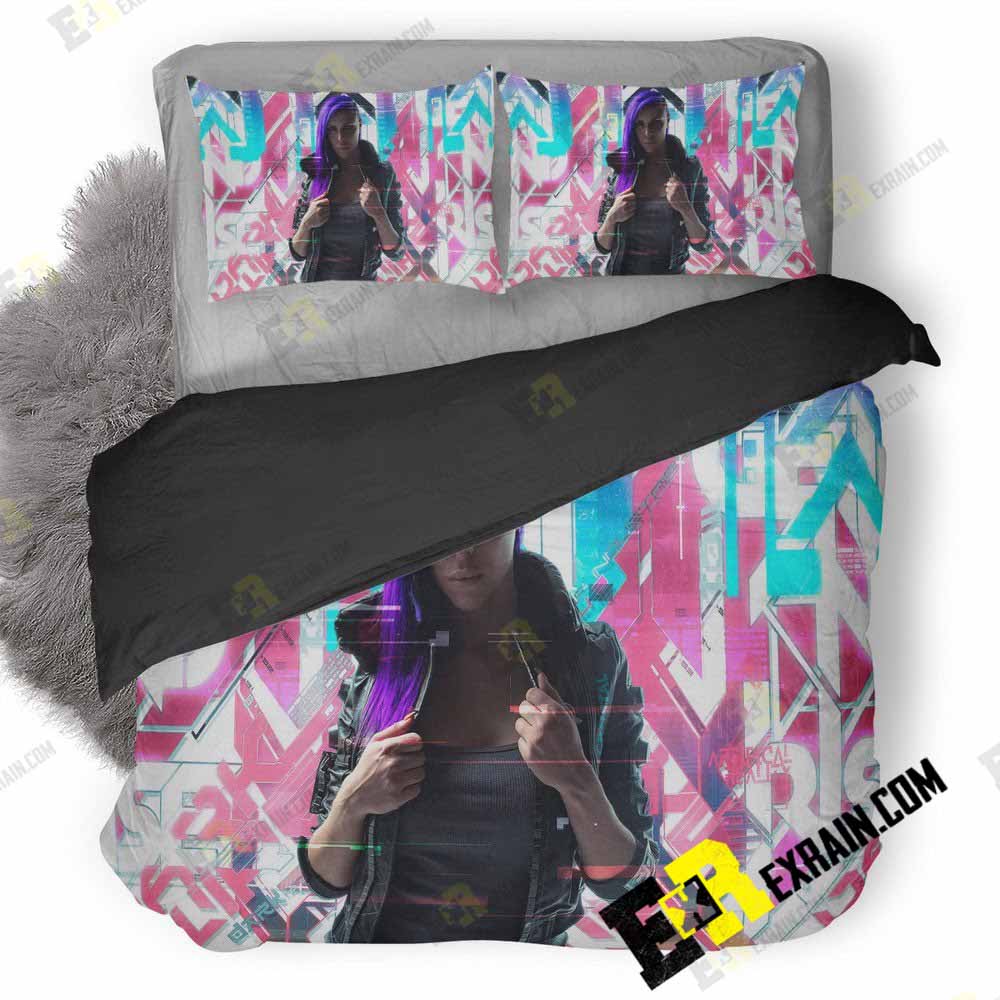 Cyberpunk 2077 Artworks 5F 3D Customized Duvet Cover Bedding Set