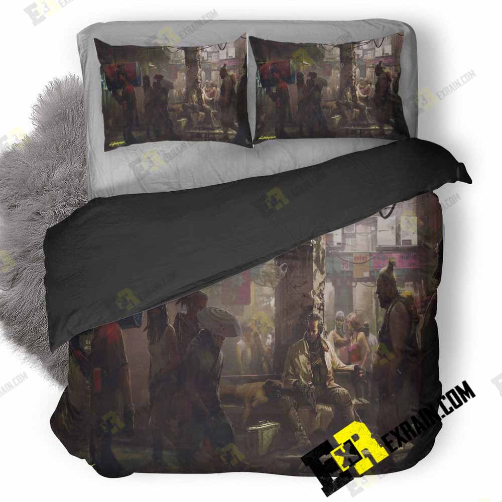 Cyberpunk 2077 City Ea 3D Customized Duvet Cover Bedding Set