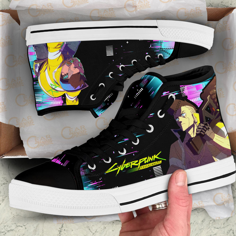 Cyberpunk Edgerunners David Martinez Anime Custom High Top Shoes