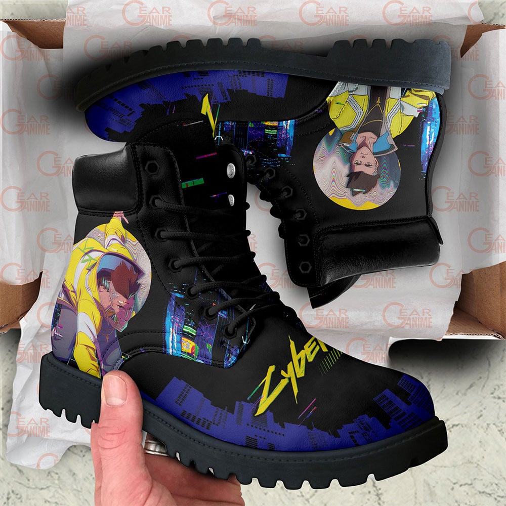 Cyberpunk Edgerunners David Martinez Boots Custom Anime Shoes