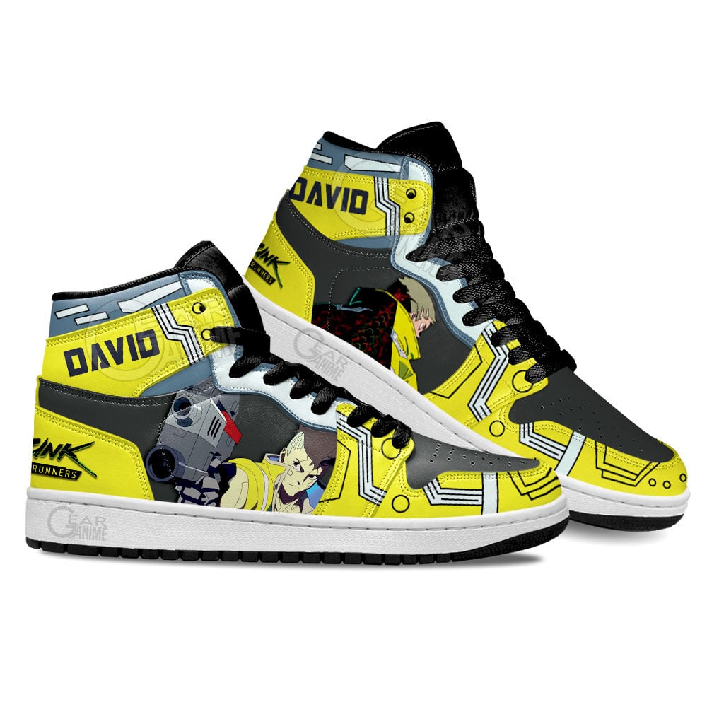 Cyberpunk Edgerunners David Martinez Shoes For Anime Fans, Air Jordan Hightop