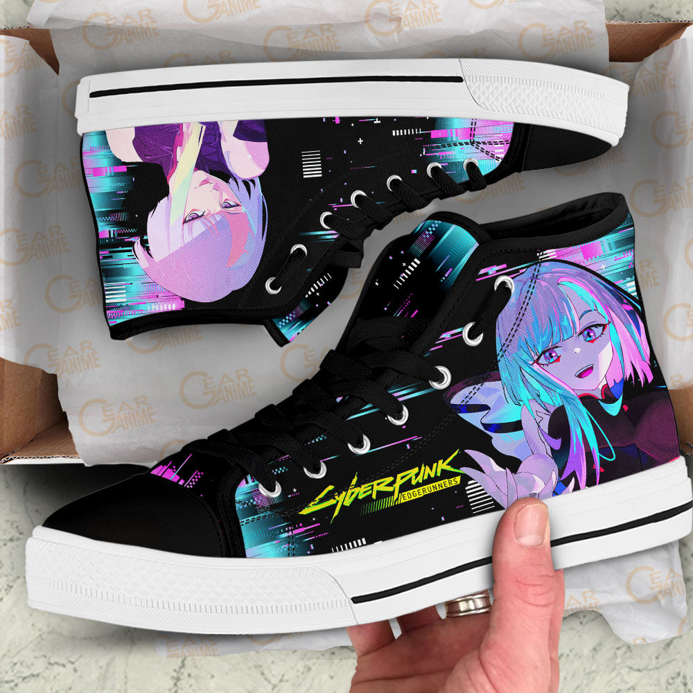 Cyberpunk Edgerunners Lucy Anime Custom High Top Shoes