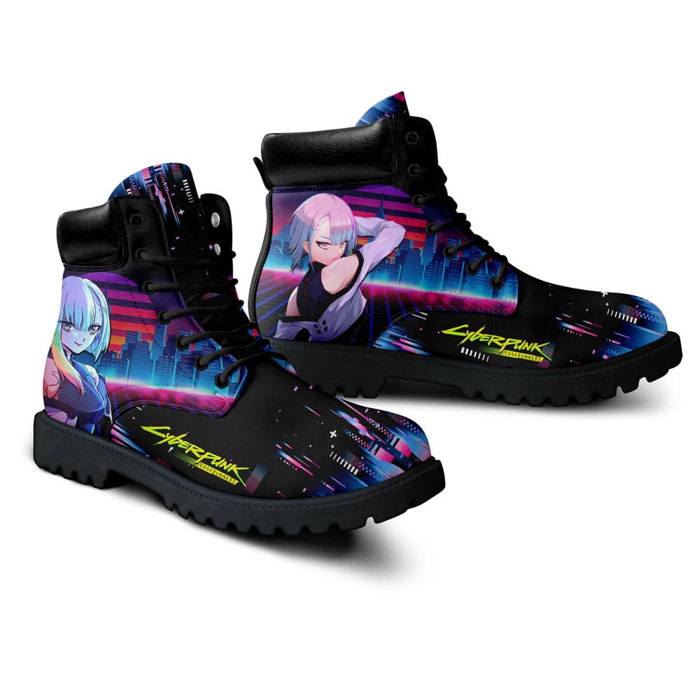 Cyberpunk Edgerunners Lucy Boots Anime Custom Shoes