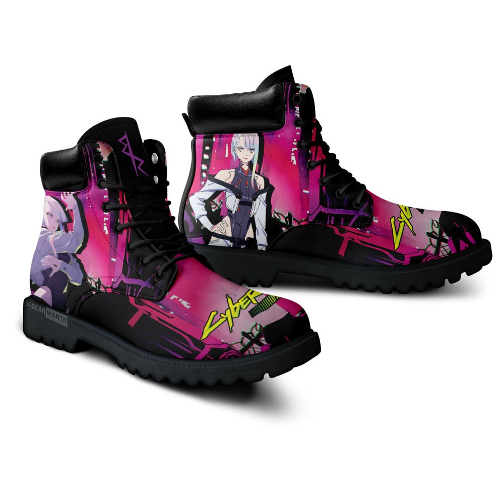 Cyberpunk Edgerunners Lucy Boots Anime Custom Shoes
