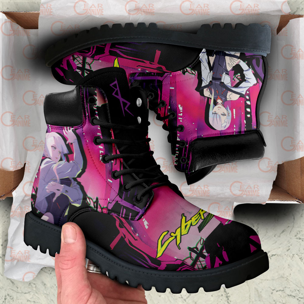 Cyberpunk Edgerunners Lucy Boots Anime Custom Shoes