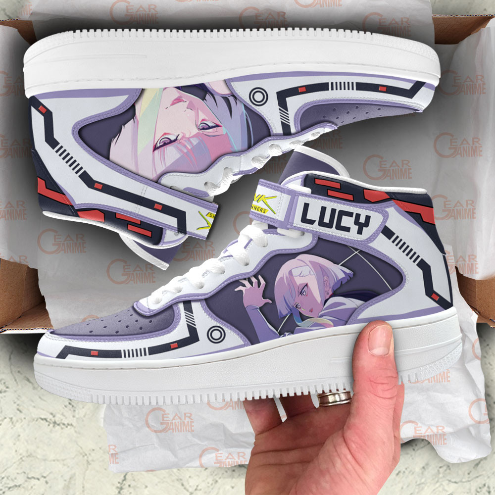 Cyberpunk Edgerunners Lucy Sneakers Air Mid Custom For Anime Fans