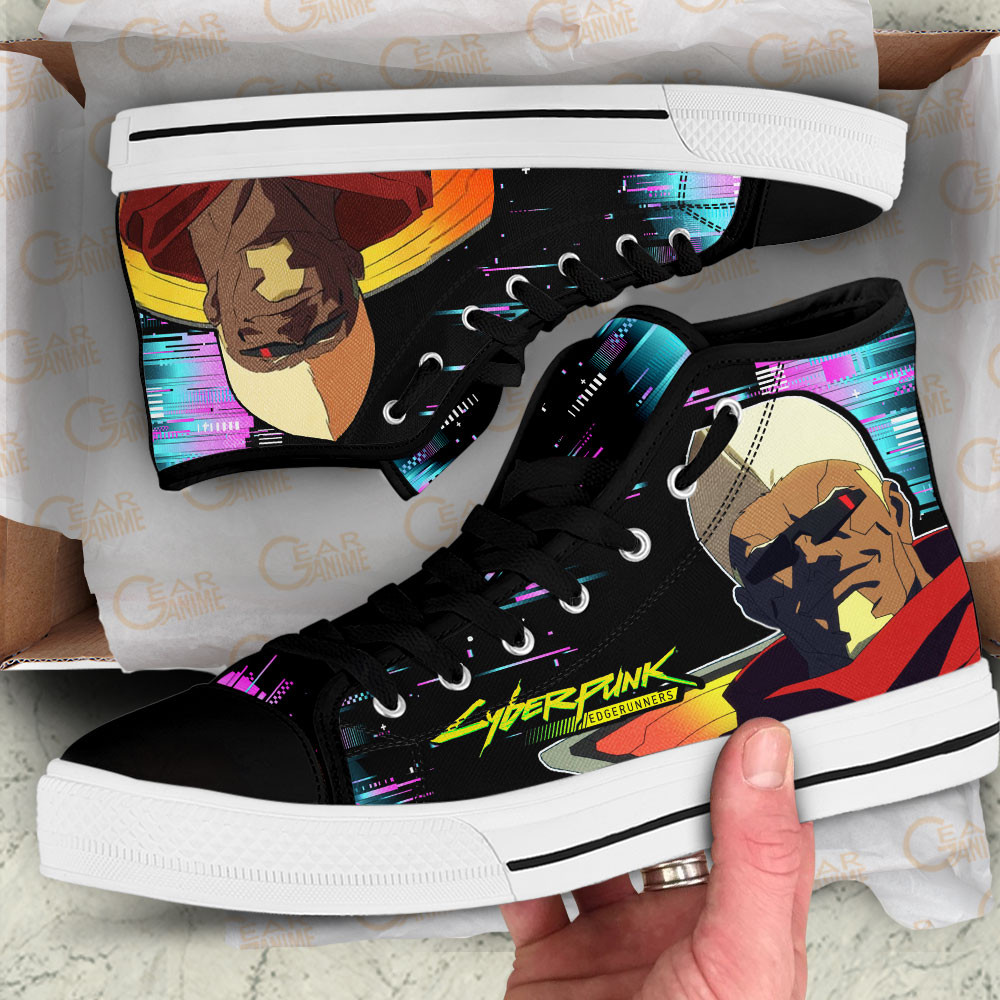 Cyberpunk Edgerunners Maine Anime Custom High Top Shoes