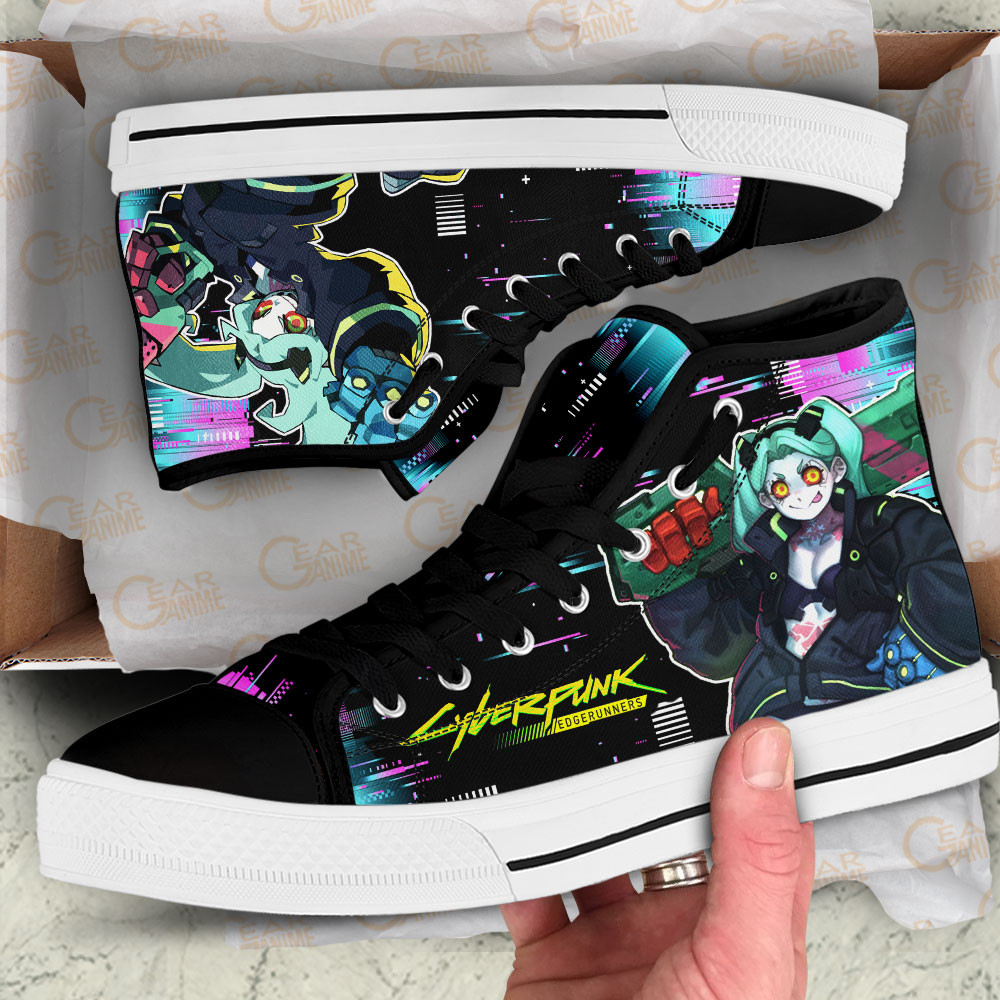 Cyberpunk Edgerunners Rebecca Anime Custom High Top Shoes