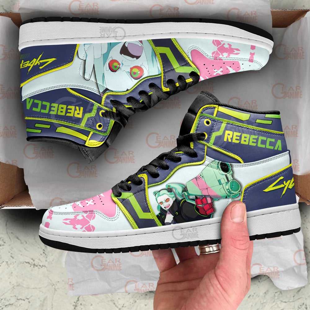 Cyberpunk Edgerunners Rebecca Shoes For Anime Fans, Air Jordan Hightop
