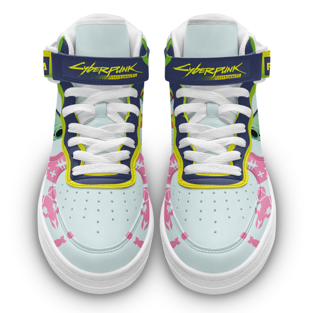 Cyberpunk Edgerunners Rebecca Sneakers Air Mid Custom For Anime Fans