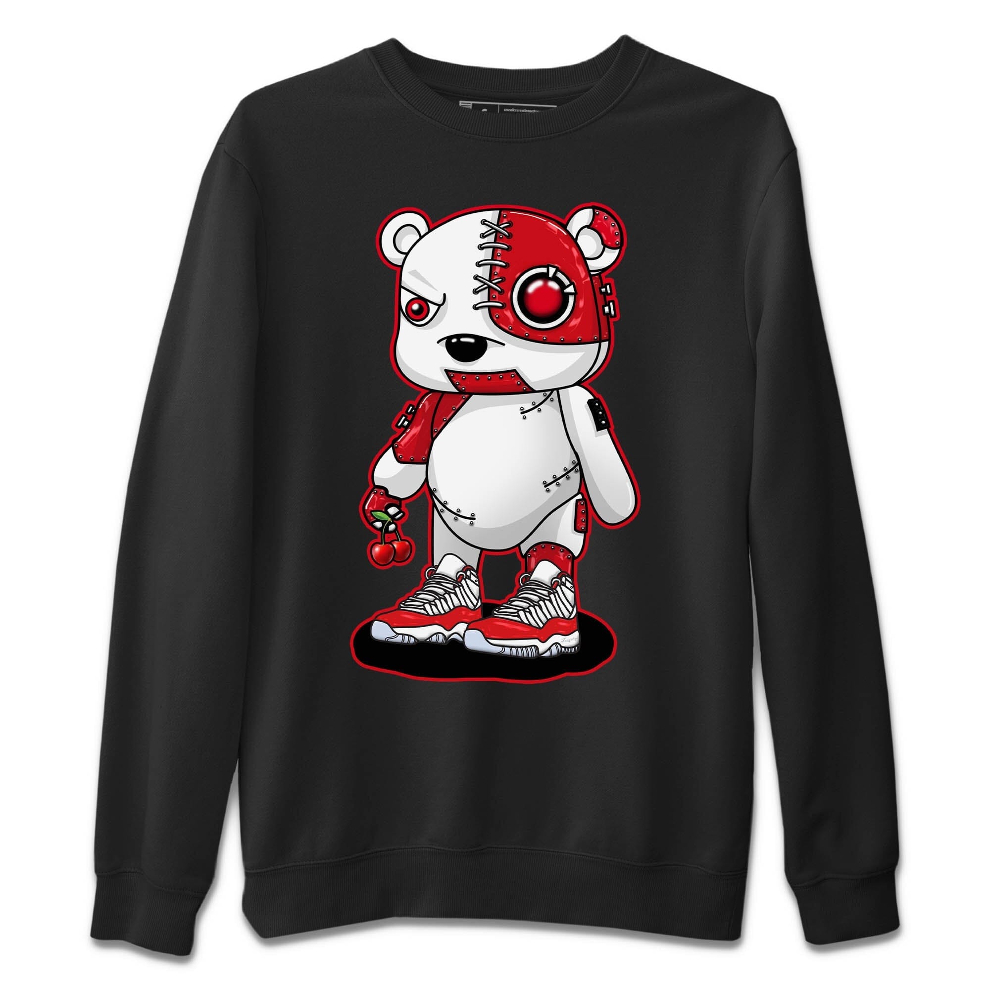 Cyborg Bear Unisex Sweater – Air Jordan 11 Cherry, Sneakers Matching Sweater