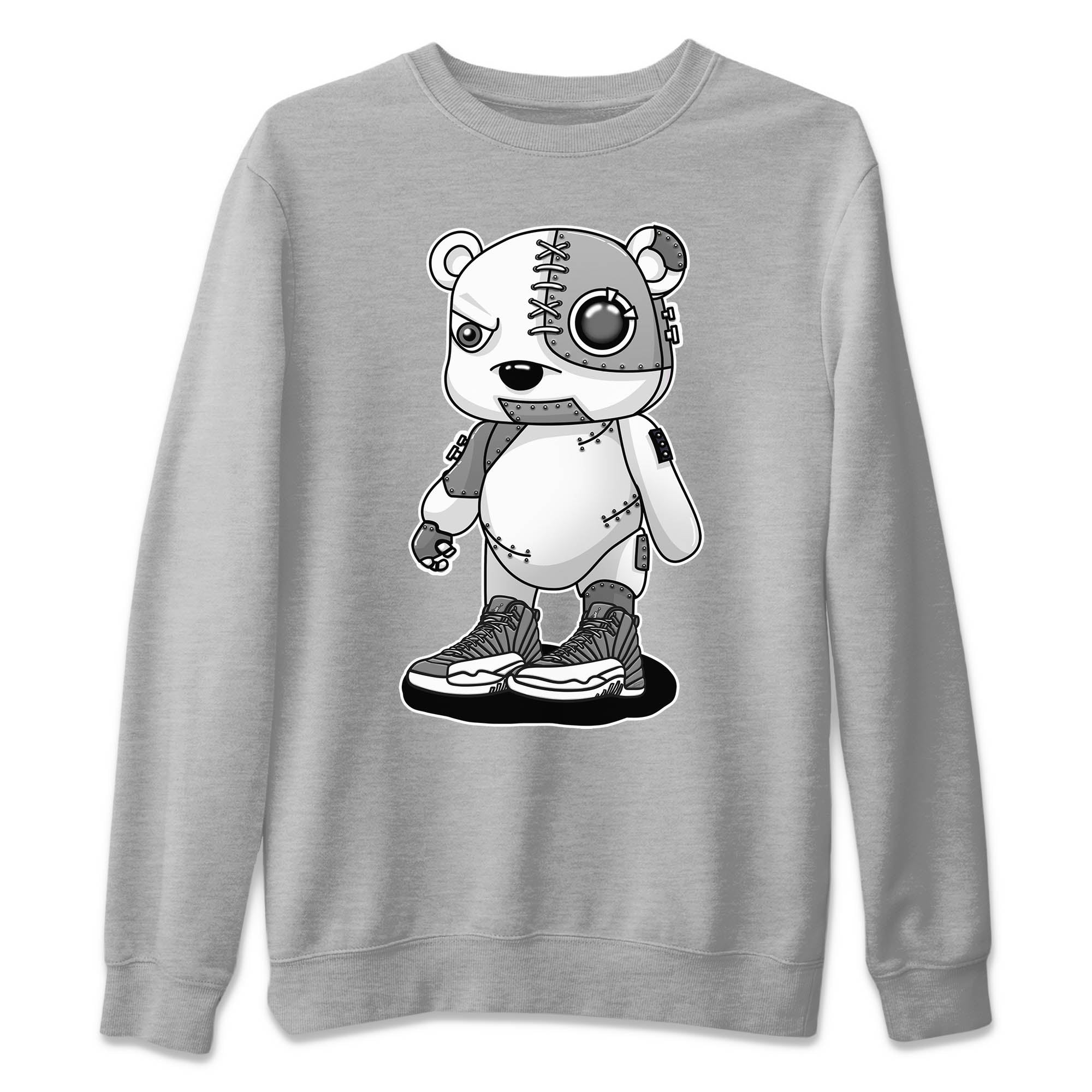 Cyborg Bear Unisex Sweater – Air Jordan 12 Stealth, Sneakers Matching Sweater