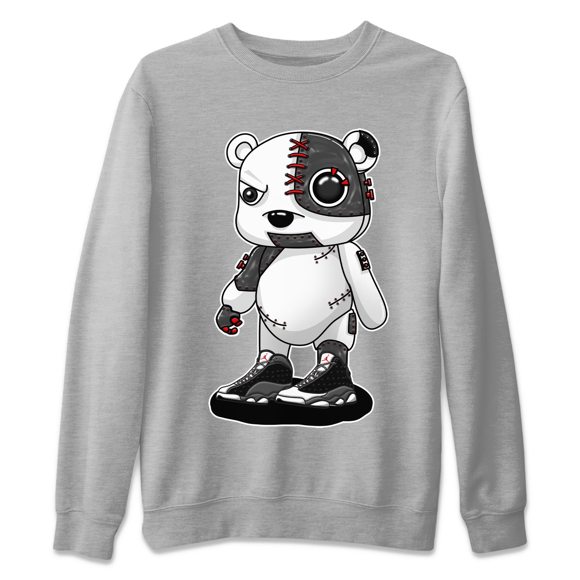 Cyborg Bear Unisex Sweater – Air Jordan 13 Black Flint, Sneakers Matching Sweater