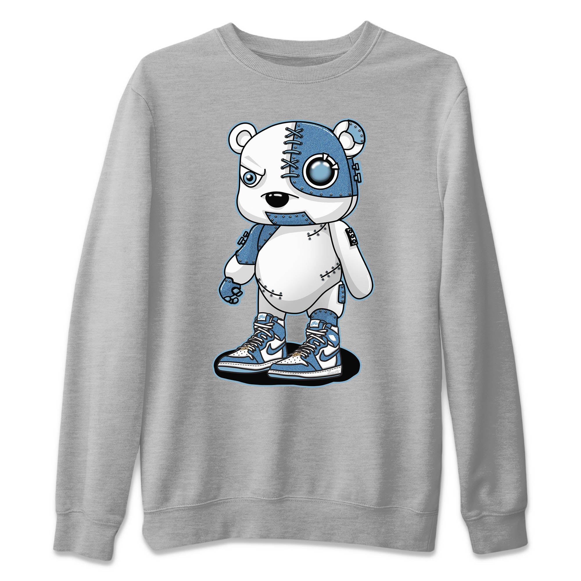 Cyborg Bear Unisex Sweater – Air Jordan 1 Denim, Sneakers Matching Sweater