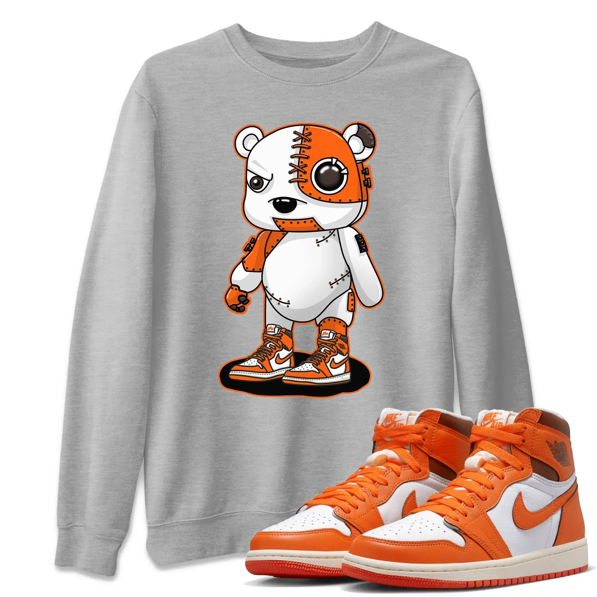 Cyborg Bear Unisex Sweater – Air Jordan 1 Starfish, Sneakers Matching Sweater