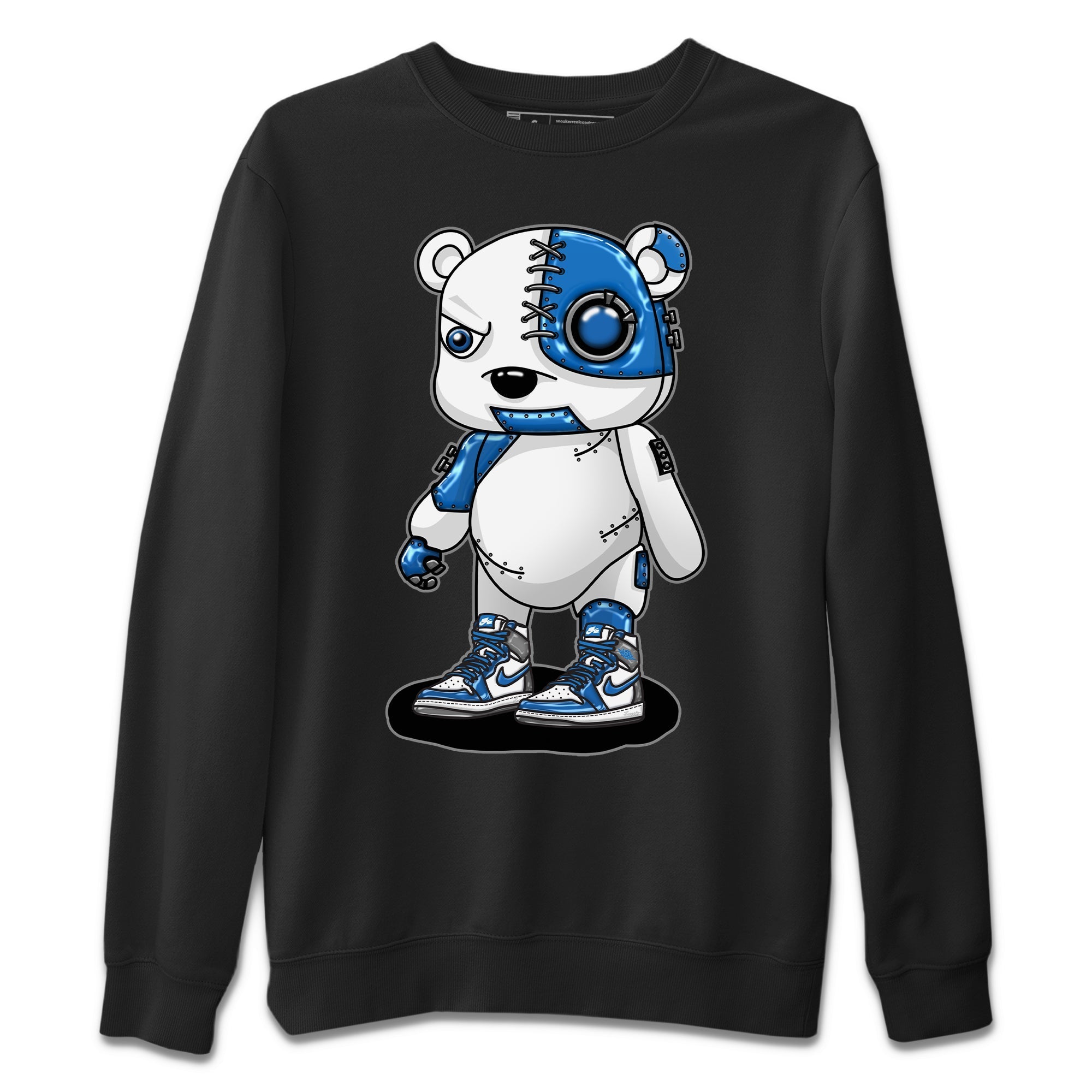 Cyborg Bear Unisex Sweater – Air Jordan 1 True Blue, Sneakers Matching Sweater