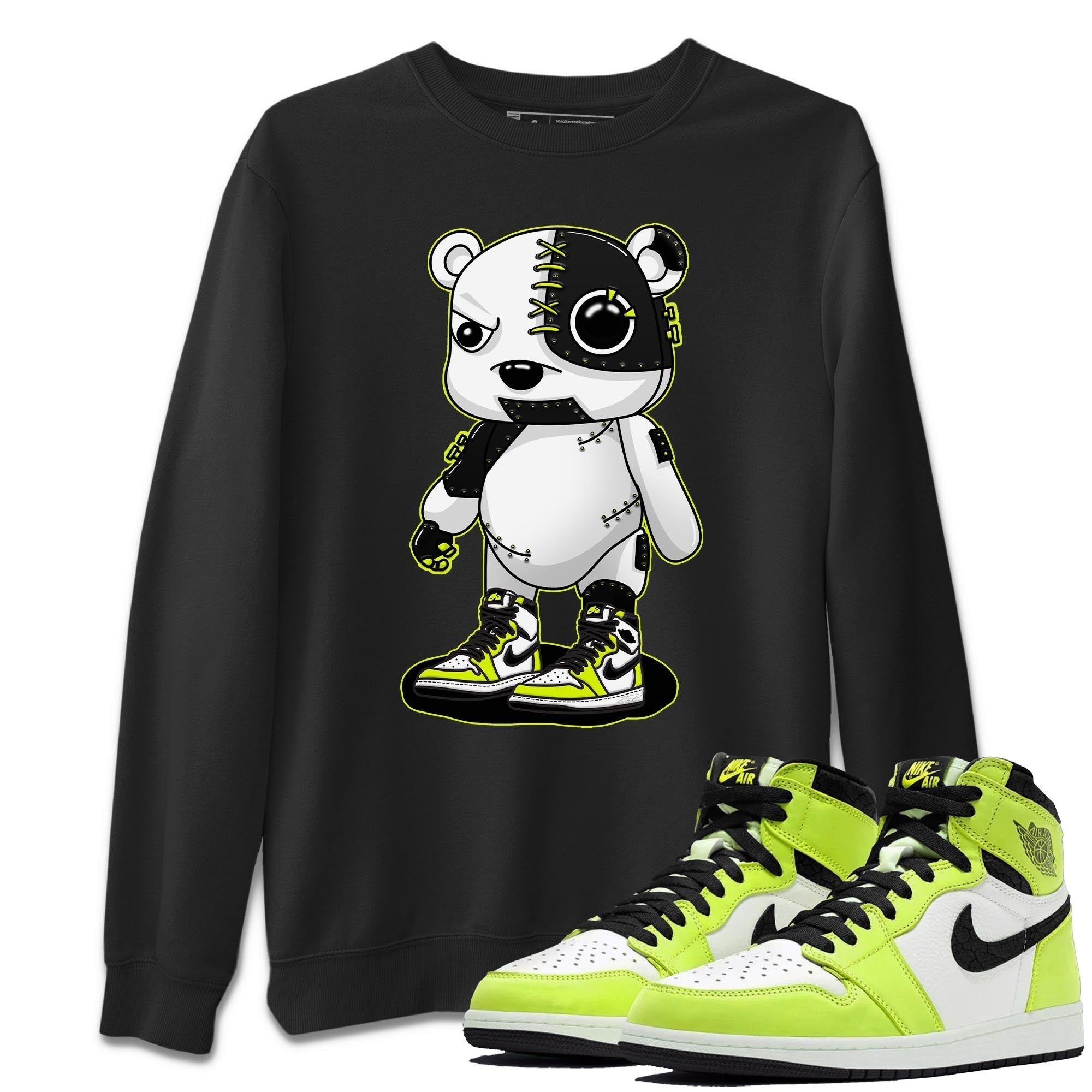 Cyborg Bear Unisex Sweater – Air Jordan 1 Visionaire, Sneakers Matching Sweater