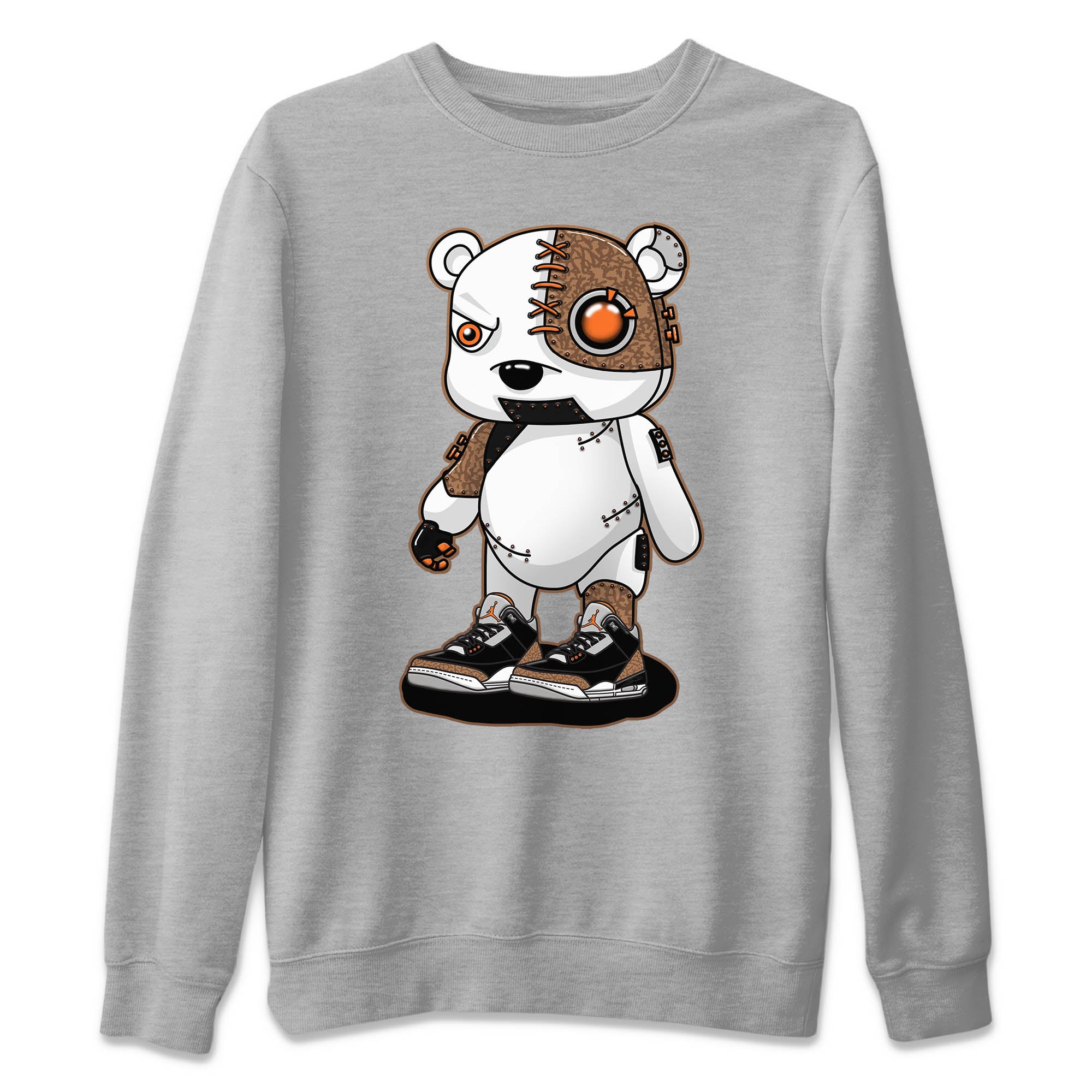 Cyborg Bear Unisex Sweater – Air Jordan 3 Desert Elephant, Sneakers Matching Sweater
