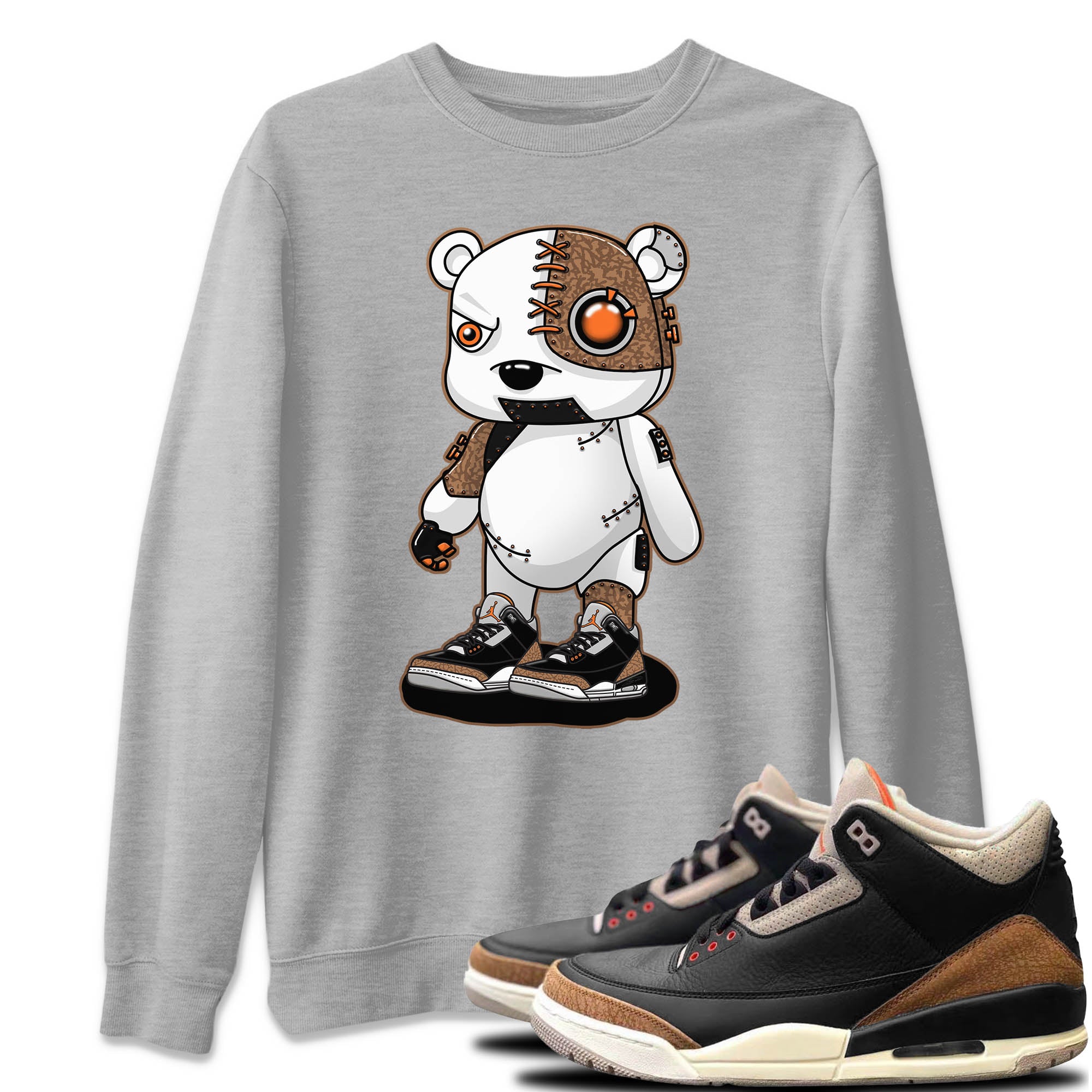 Cyborg Bear Unisex Sweater – Air Jordan 3 Desert Elephant, Sneakers Matching Sweater