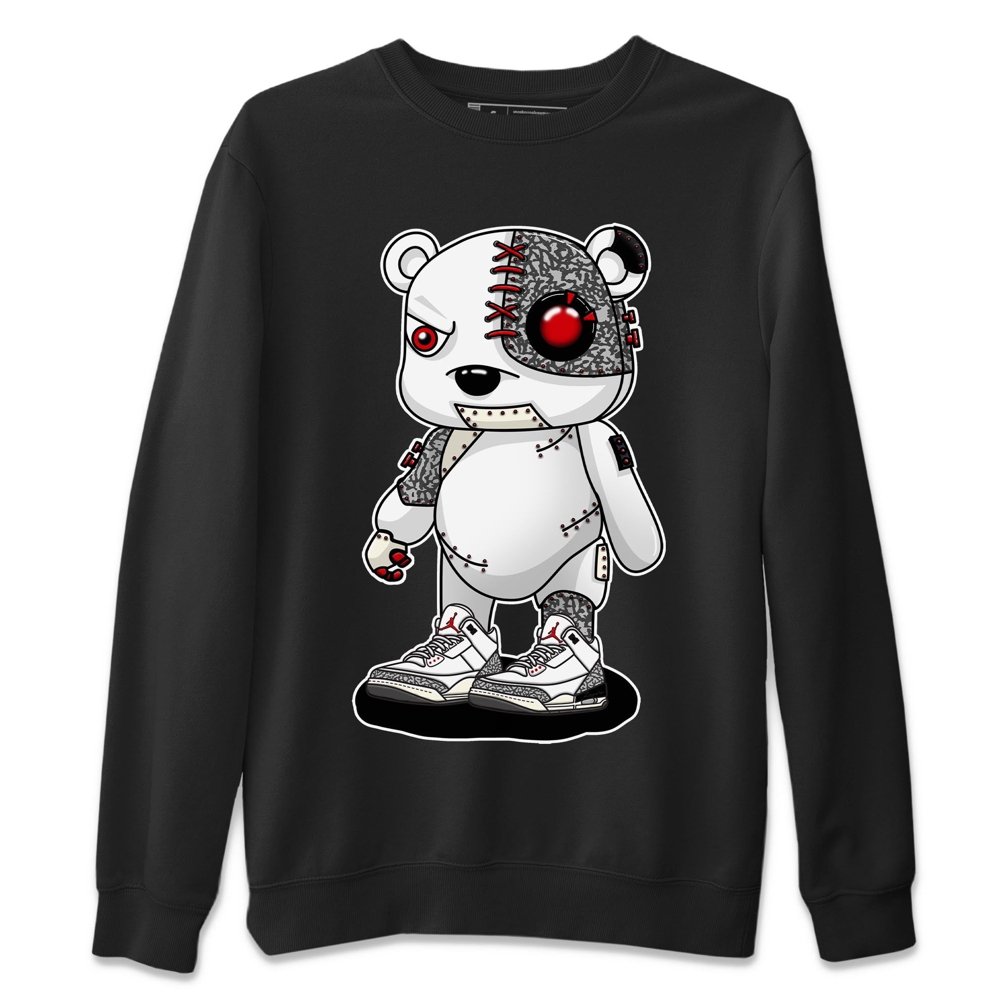 Cyborg Bear Unisex Sweater – Air Jordan 3 White Cement, Sneakers Matching Sweater