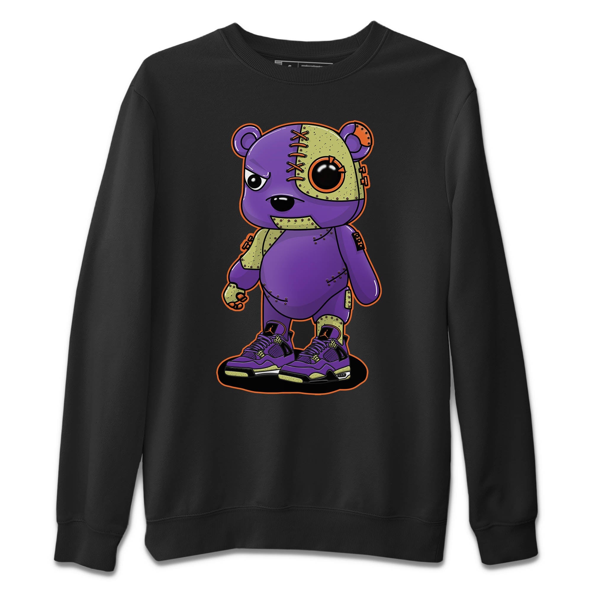 Cyborg Bear Unisex Sweater – Air Jordan 4 Canyon Purple, Sneakers Matching Sweater
