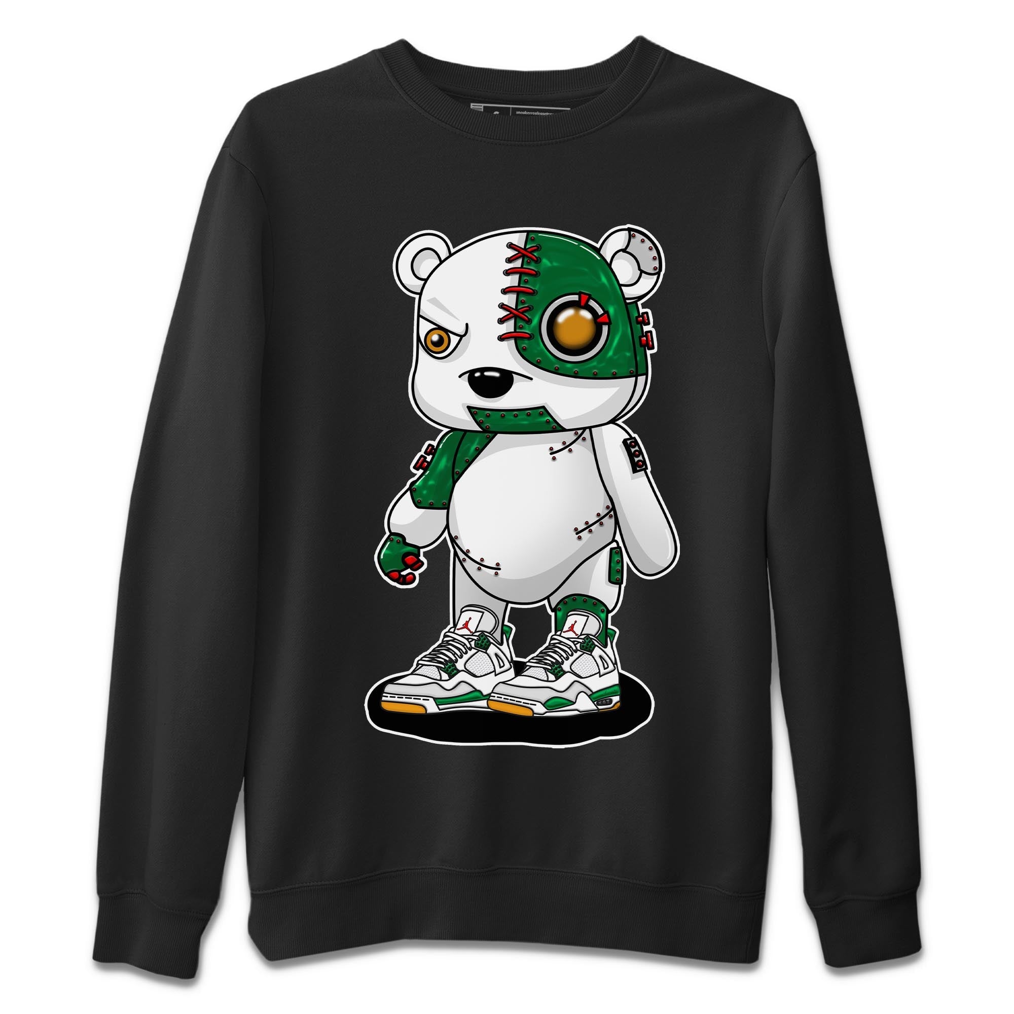 Cyborg Bear Unisex Sweater – Air Jordan 4 Pine Green, Sneakers Matching Sweater