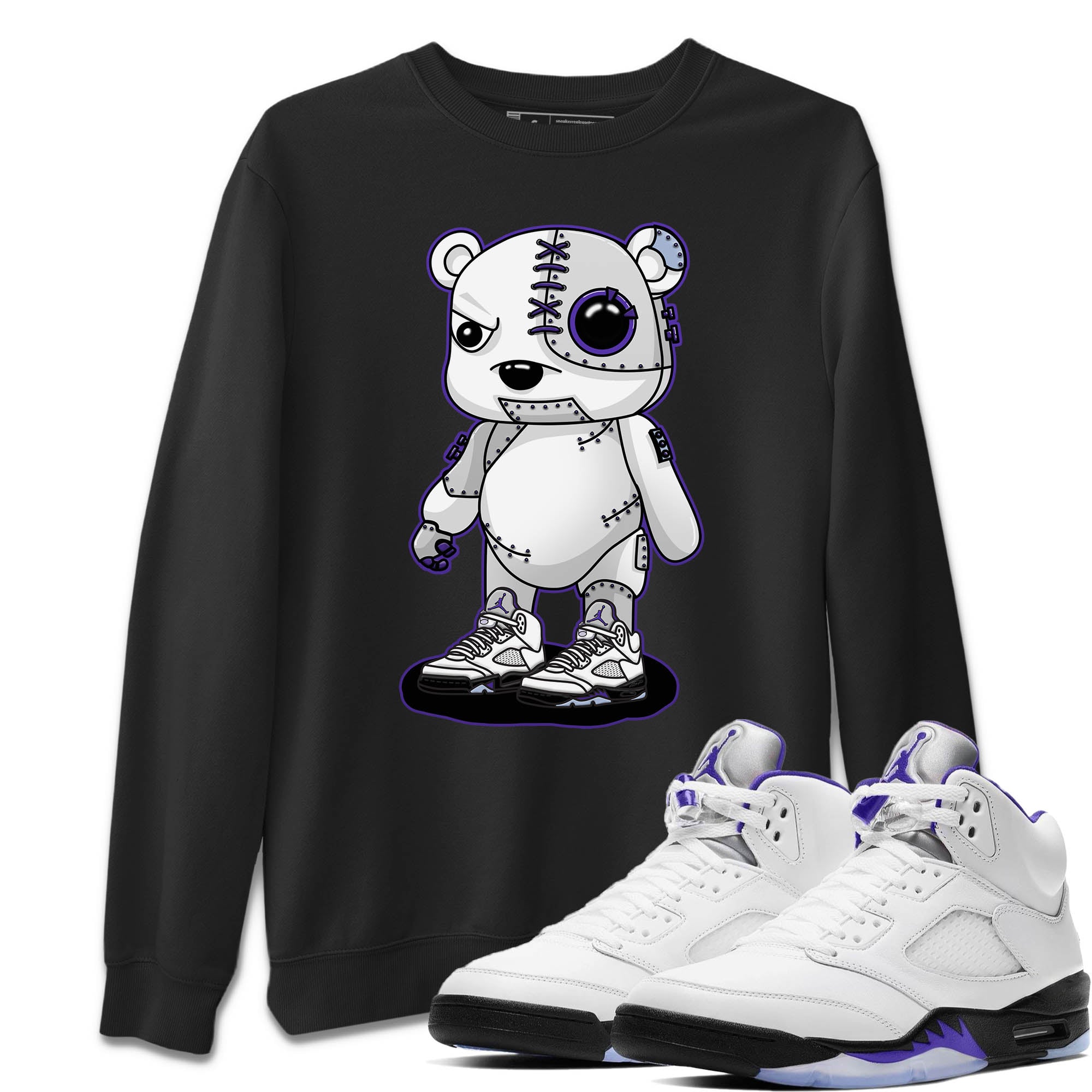 Cyborg Bear Unisex Sweater – Air Jordan 5 Concord, Sneakers Matching Sweater