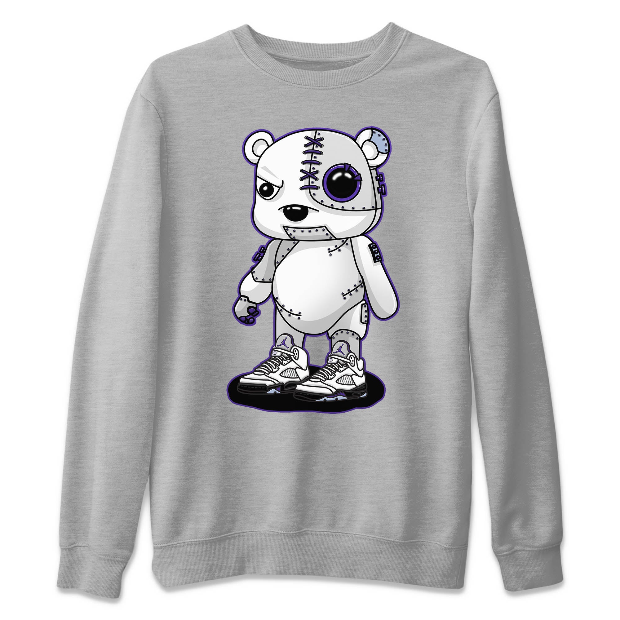 Cyborg Bear Unisex Sweater – Air Jordan 5 Concord, Sneakers Matching Sweater