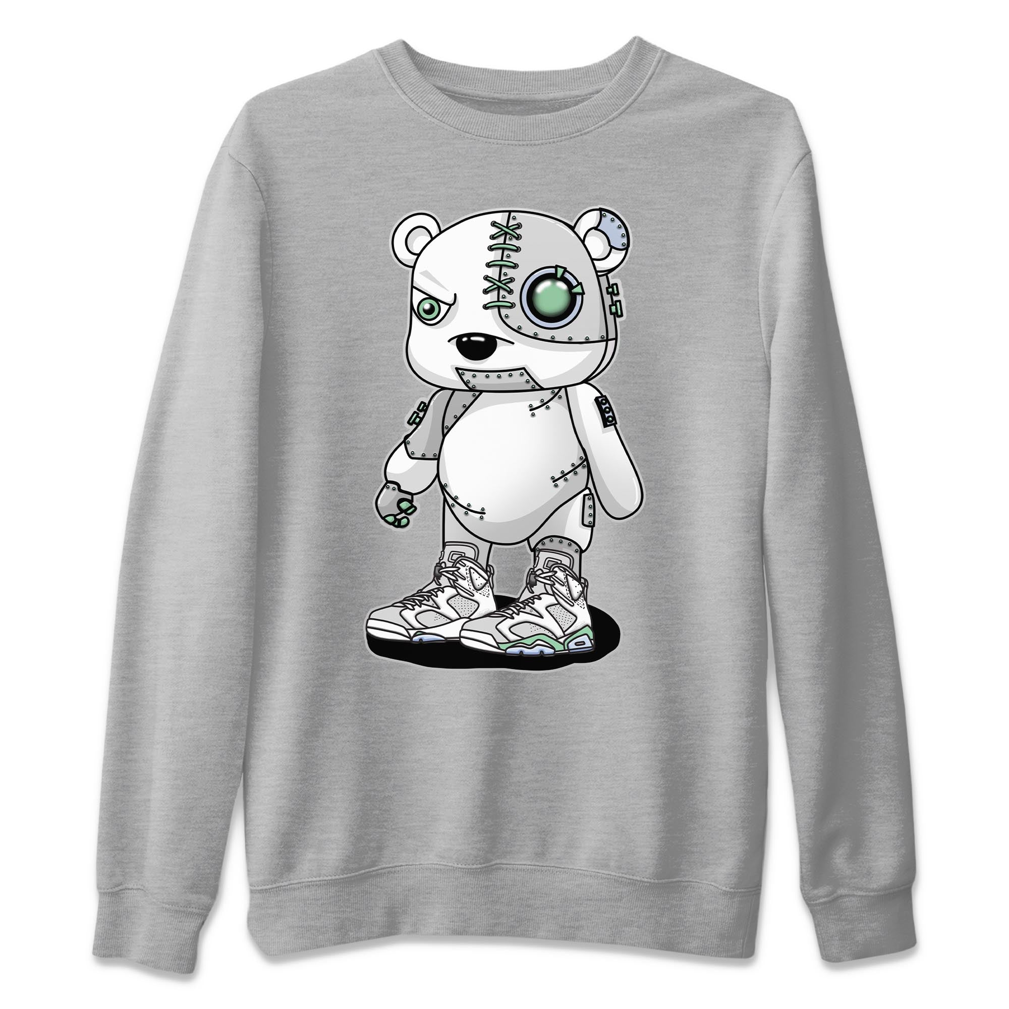 Cyborg Bear Unisex Sweater – Air Jordan 6 Mint Foam, Sneakers Matching Sweater